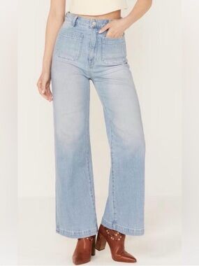 Rolla’s high rise wide leg sailor jeans